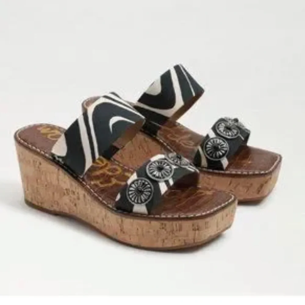 SAM EDELMAN ABRIL PLATFORM WEDGE‎ SANDAL 5.5